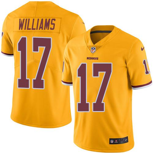 Nike Redskins #17 Doug Williams Gold Men's Stitched NFL Limited Rush Jersey - Click Image to Close
